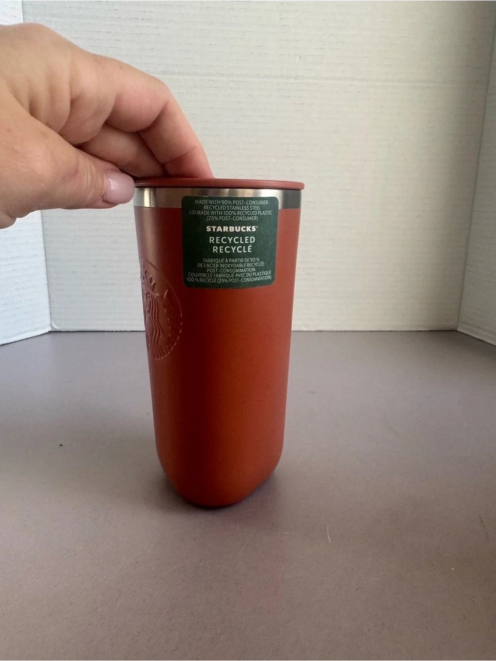 Starbucks Rust Orange Stainless Steel Travel Tumbler